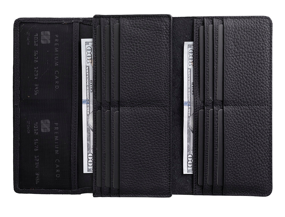 Nome Leather Wallet – 16 Card Slots & Phone Holder